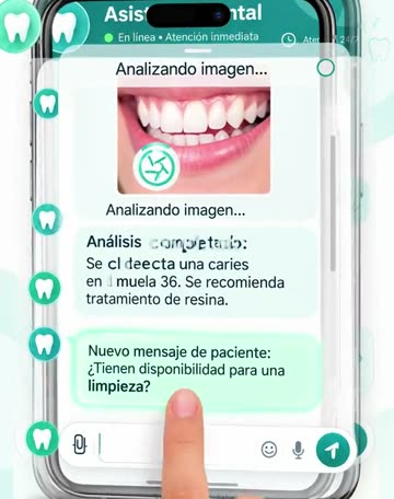 El asistente para clínicas dentales contestando