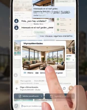 El asistente para desarrollos inmobiliarios contestando