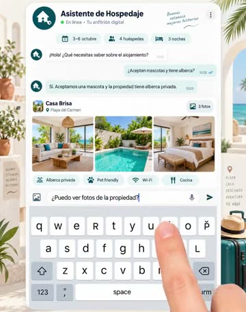 El asistente para hoteles contestando