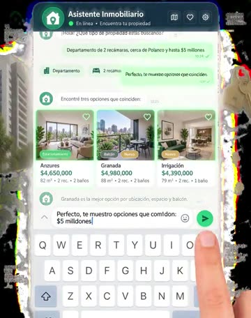 El asistente para inmobiliarias contestando